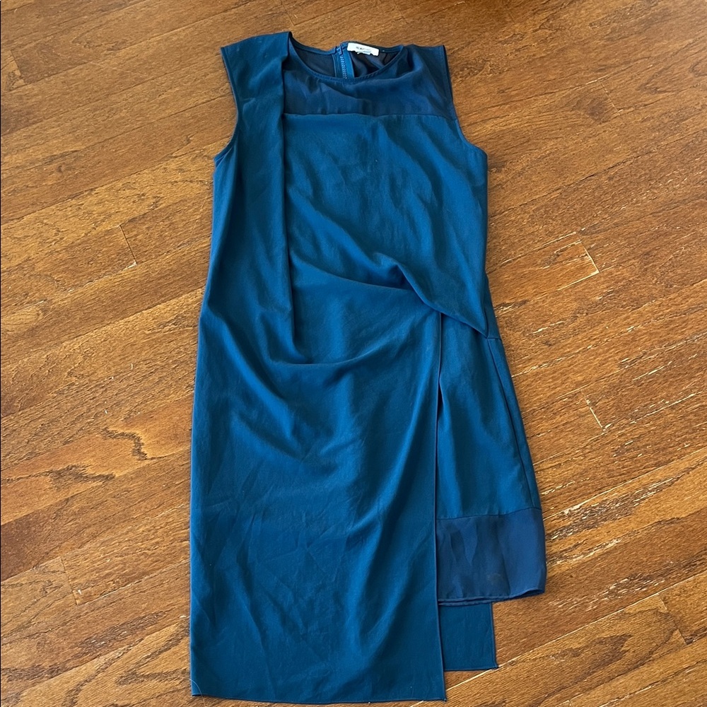 Elegant Blue Sleeveless Dress HELMUT LANG